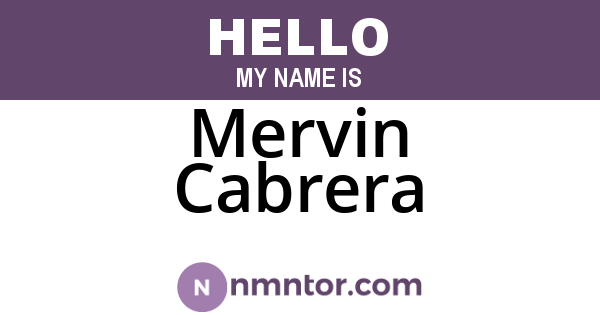 Mervin Cabrera
