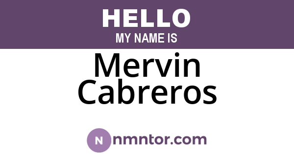 Mervin Cabreros
