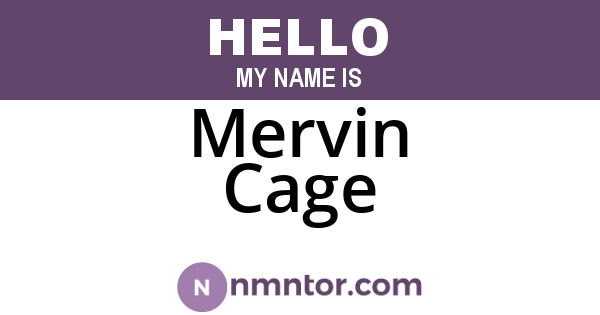 Mervin Cage