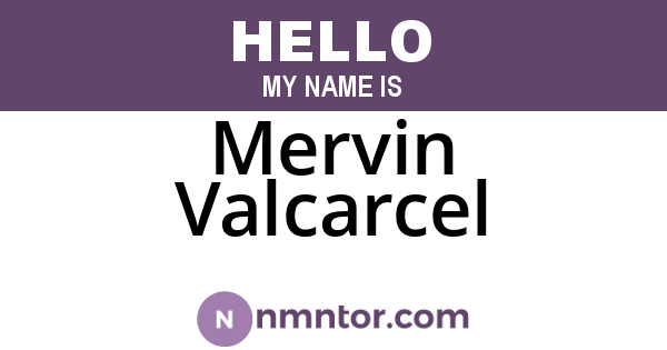 Mervin Valcarcel
