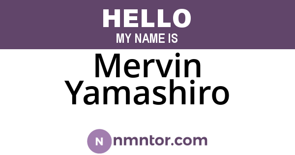 Mervin Yamashiro
