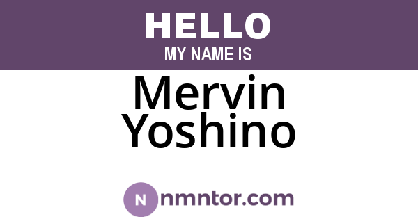 Mervin Yoshino