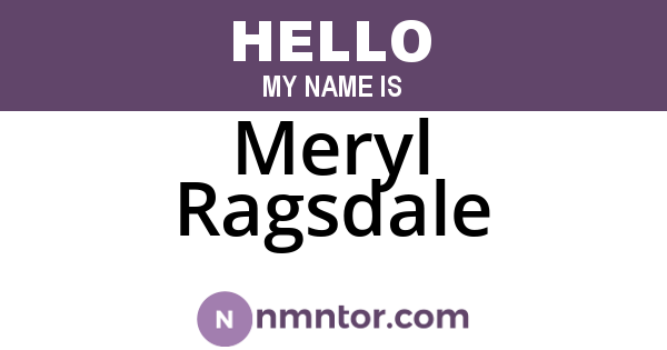 Meryl Ragsdale