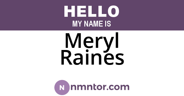 Meryl Raines