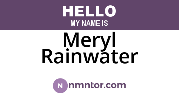 Meryl Rainwater