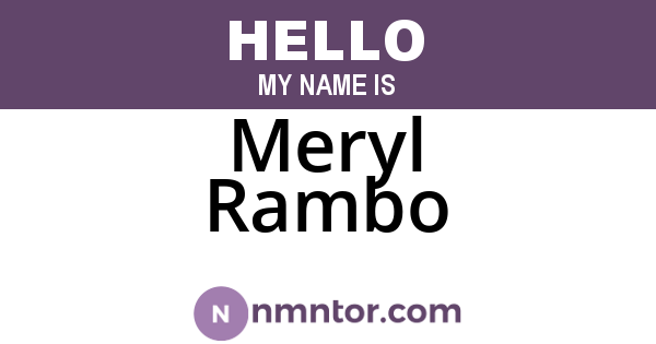 Meryl Rambo