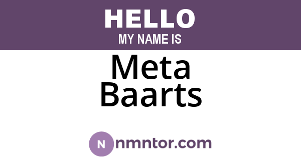 Meta Baarts