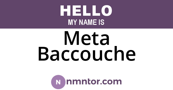 Meta Baccouche
