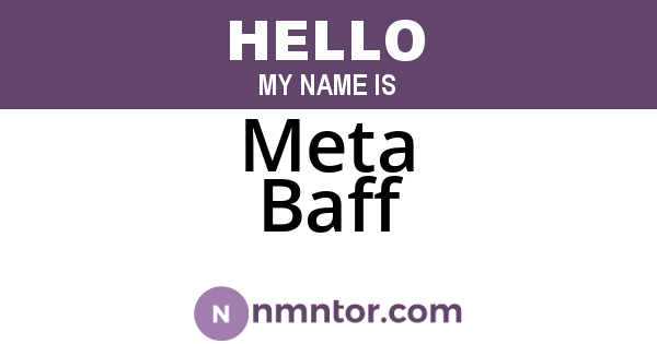 Meta Baff