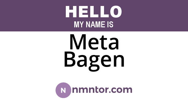 Meta Bagen