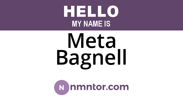 Meta Bagnell