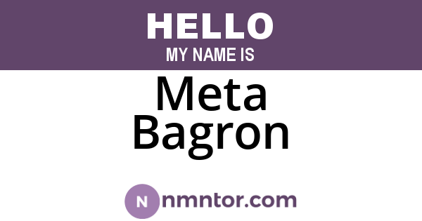 Meta Bagron