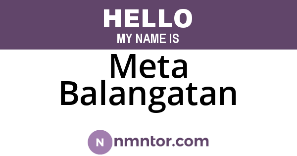 Meta Balangatan