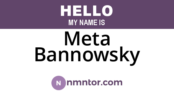 Meta Bannowsky