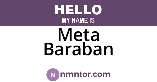 Meta Baraban