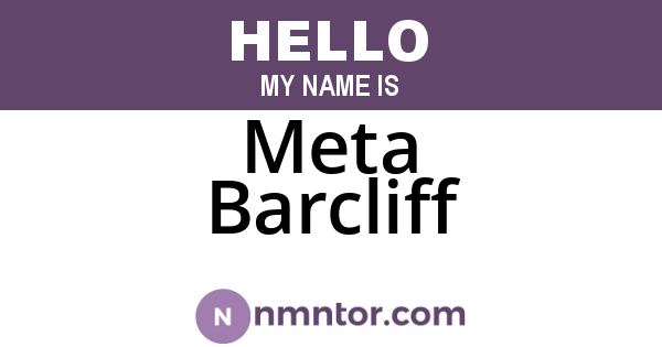 Meta Barcliff