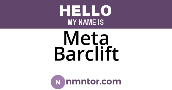 Meta Barclift