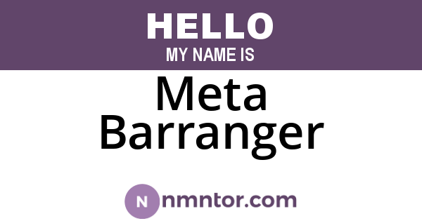 Meta Barranger