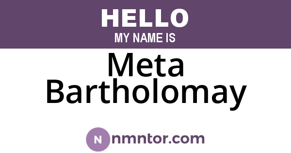 Meta Bartholomay