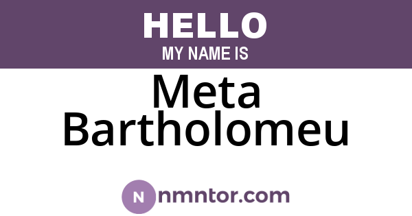Meta Bartholomeu