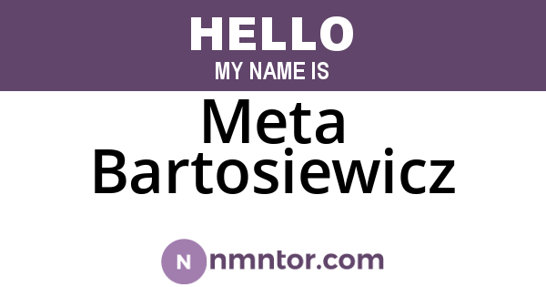Meta Bartosiewicz