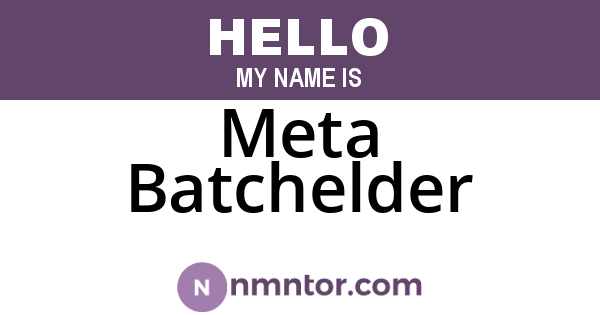 Meta Batchelder