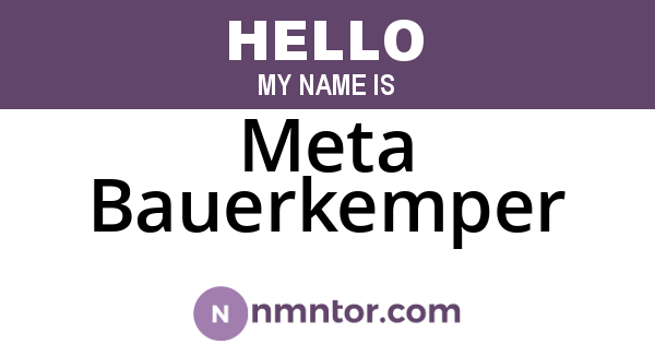 Meta Bauerkemper