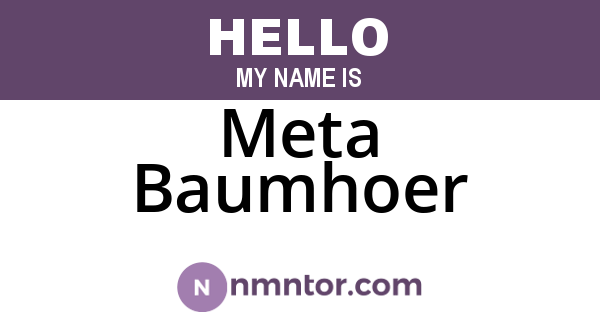 Meta Baumhoer