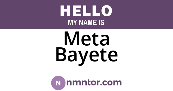 Meta Bayete
