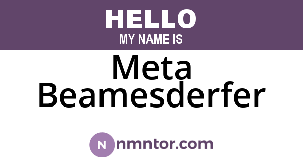 Meta Beamesderfer