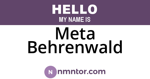 Meta Behrenwald
