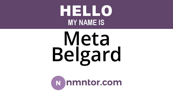 Meta Belgard