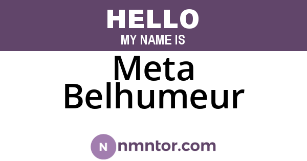 Meta Belhumeur