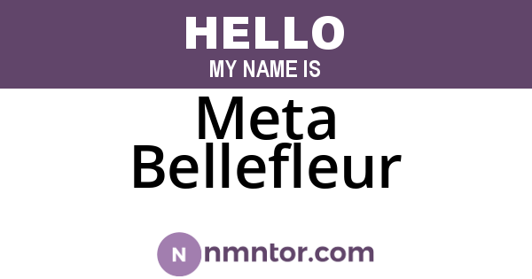 Meta Bellefleur