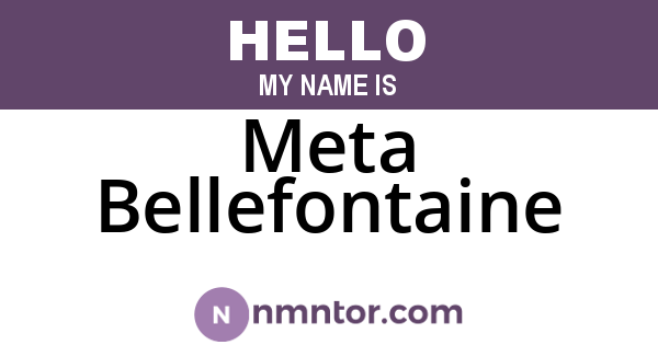 Meta Bellefontaine