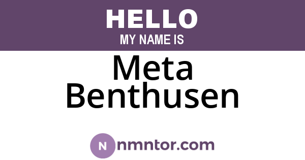 Meta Benthusen