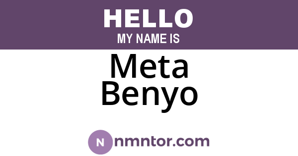 Meta Benyo