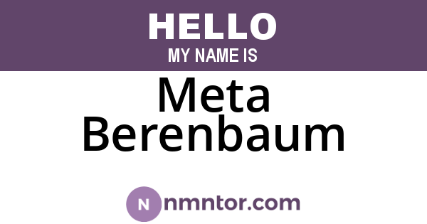Meta Berenbaum