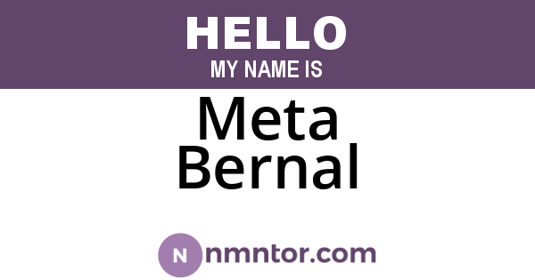 Meta Bernal