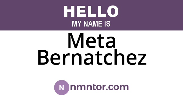 Meta Bernatchez