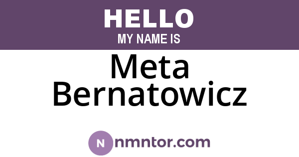 Meta Bernatowicz