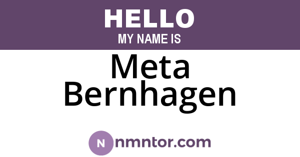 Meta Bernhagen