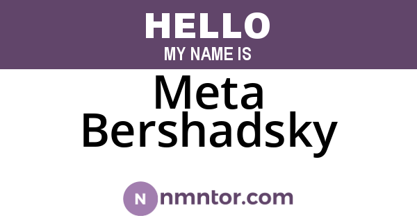 Meta Bershadsky