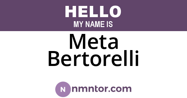 Meta Bertorelli