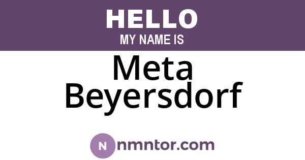 Meta Beyersdorf