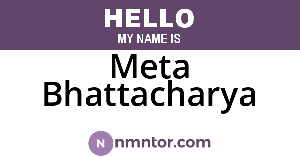 Meta Bhattacharya