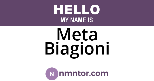 Meta Biagioni