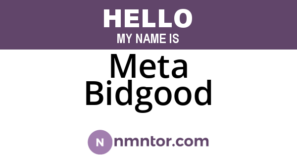 Meta Bidgood