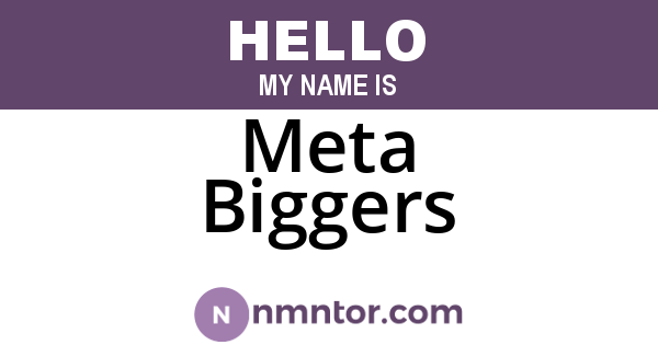 Meta Biggers