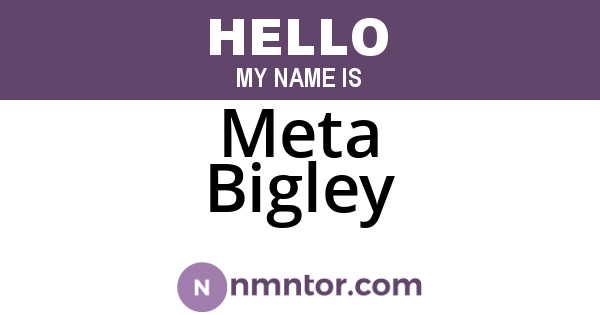 Meta Bigley